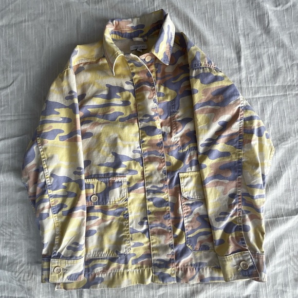 Pastel Colors Camo Denim Jacket size S - Picture 8 of 16
